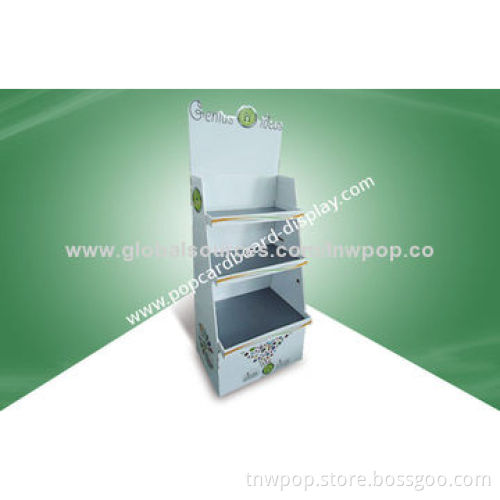 Corrugated floor display stand/adjustable/strong/stable/50kg loading capacity,customized size/design